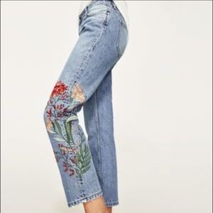 Zara Embroidered Jeans